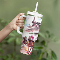 Kentucky Horse Racing Tumbler With Handle Derby Day - Pink Out Party