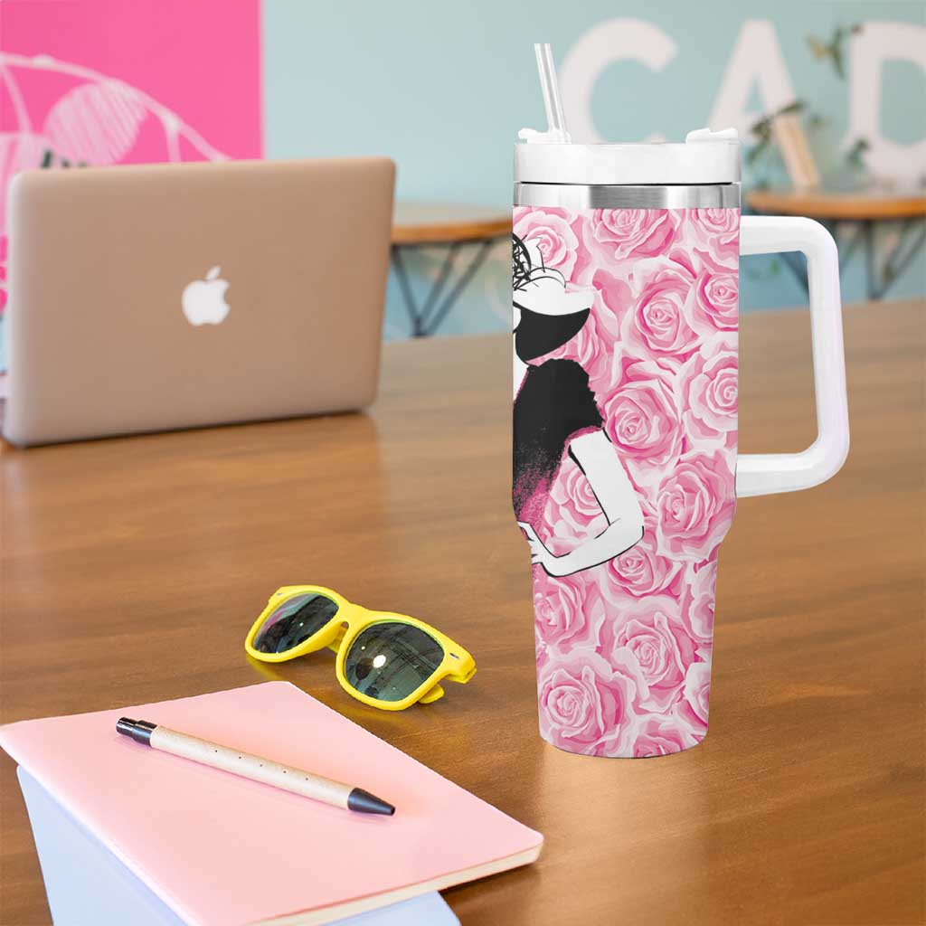 Kentucky Horse Racing Tumbler With Handle Derby Day - Pink Out Party