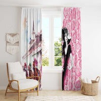 Kentucky Horse Racing Window Curtain Derby Day - Pink Out Party