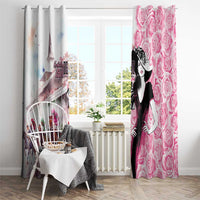 Kentucky Horse Racing Window Curtain Derby Day - Pink Out Party