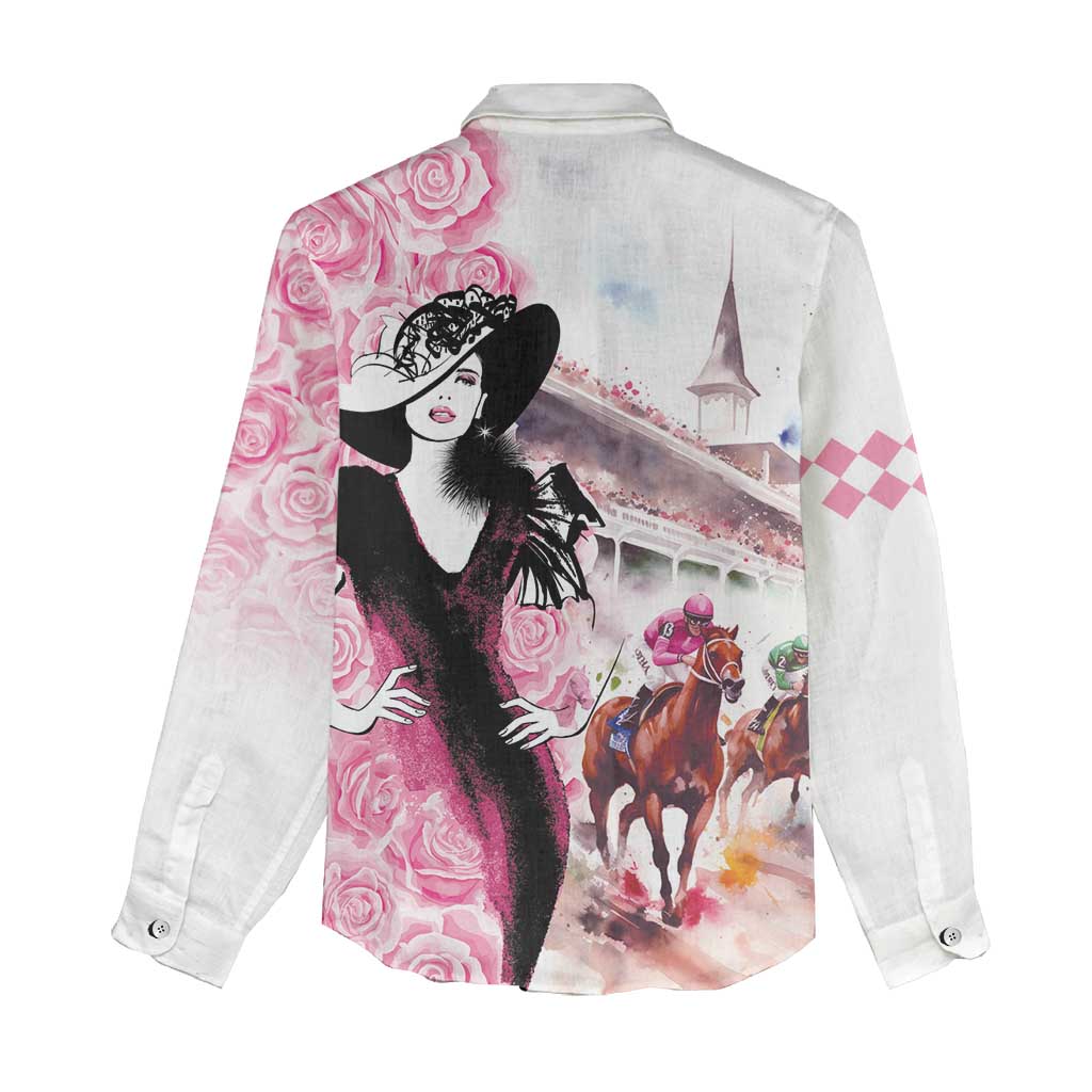 Kentucky Horse Racing Women Casual Shirt Derby Day - Pink Out Party