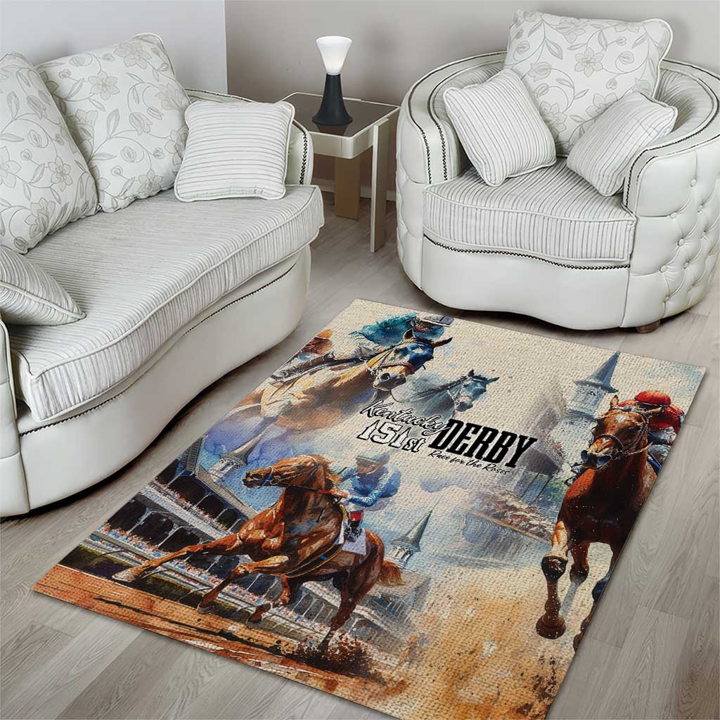 Kentucky Horse Racing Area Rug For The Roses