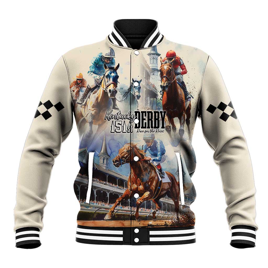 Kentucky Horse Racing Baseball Jacket For The Roses