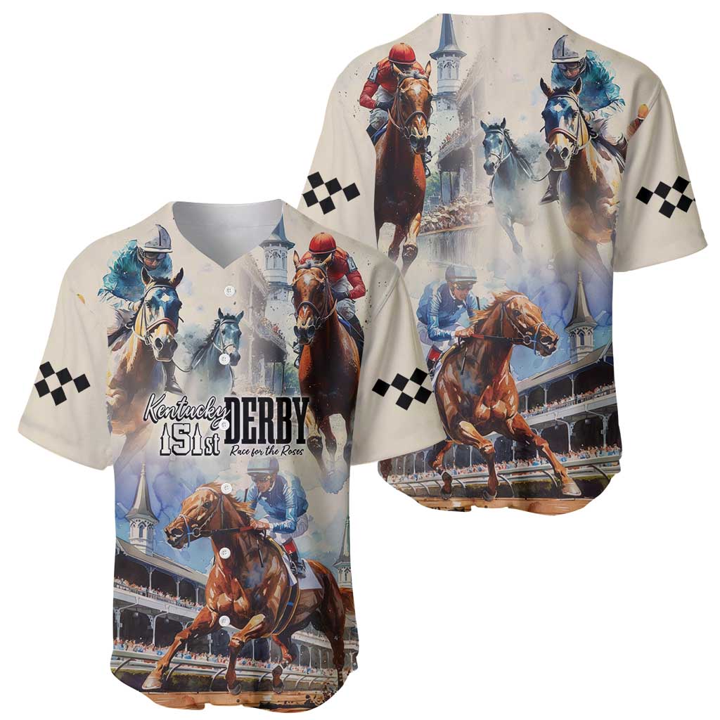 Kentucky Horse Racing Baseball Jersey For The Roses