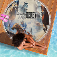 Kentucky Horse Racing Beach Blanket For The Roses