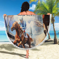 Kentucky Horse Racing Beach Blanket For The Roses