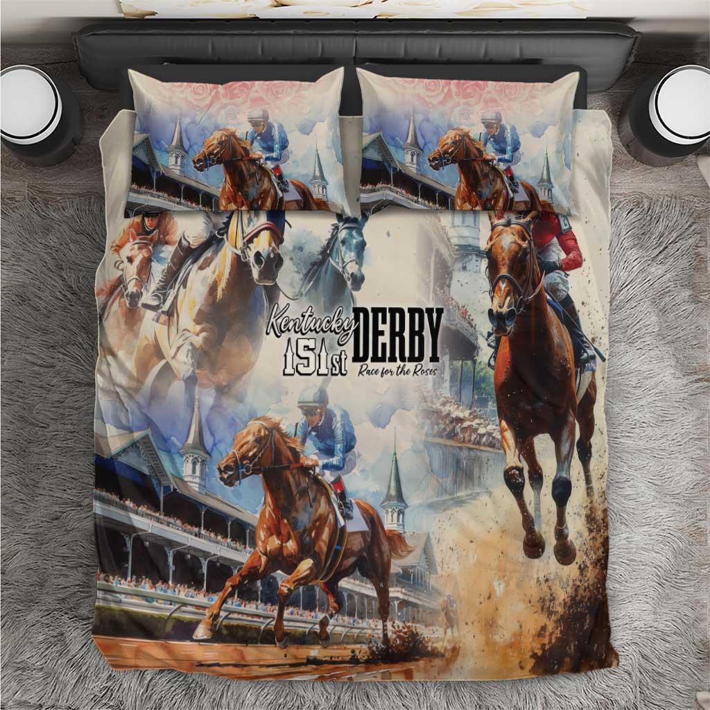 Kentucky Horse Racing Bedding Set For The Roses