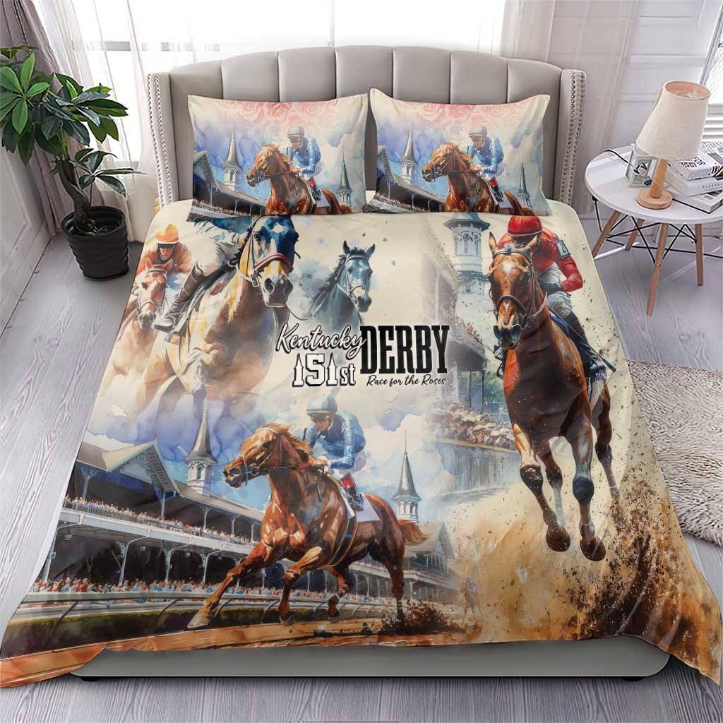 Kentucky Horse Racing Bedding Set For The Roses