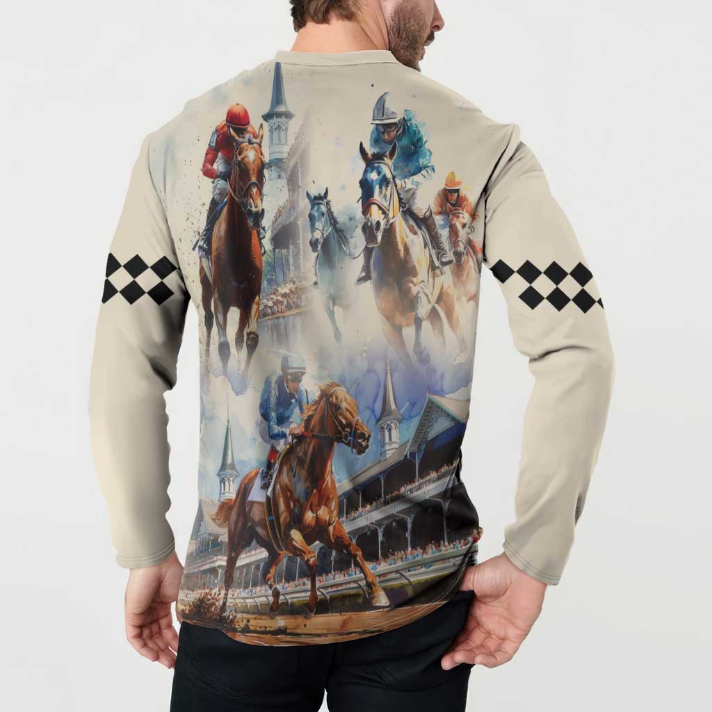 Kentucky Horse Racing Button Sweatshirt For The Roses