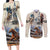 Kentucky Horse Racing Couples Matching Long Sleeve Bodycon Dress and Long Sleeve Button Shirt For The Roses