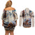 Kentucky Horse Racing Couples Matching Off Shoulder Short Dress and Long Sleeve Button Shirt For The Roses