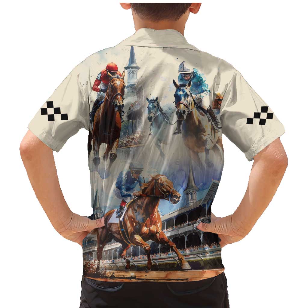 Kentucky Horse Racing Family Matching Mermaid Dress and Hawaiian Shirt For The Roses