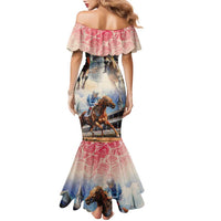 Kentucky Horse Racing Family Matching Mermaid Dress and Hawaiian Shirt For The Roses