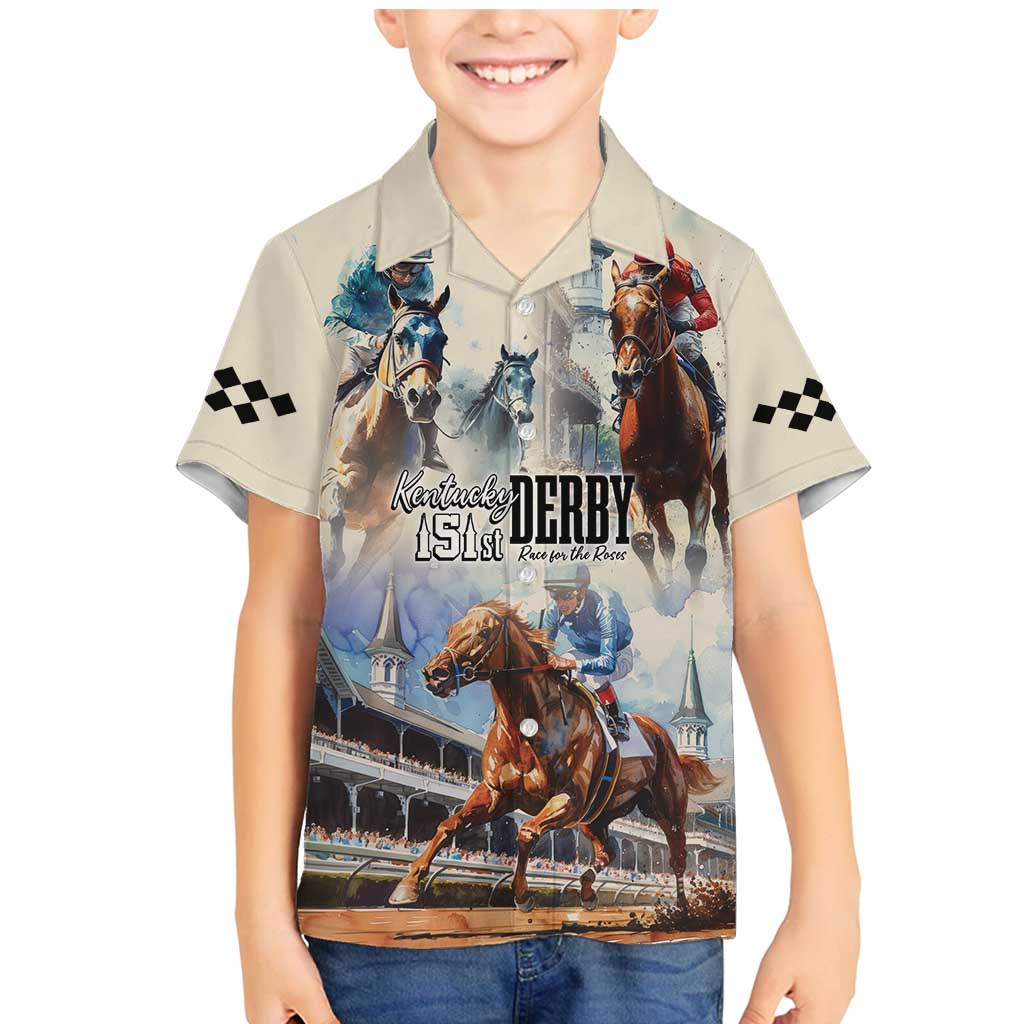 Kentucky Horse Racing Family Matching Mermaid Dress and Hawaiian Shirt For The Roses