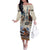Kentucky Horse Racing Family Matching Off The Shoulder Long Sleeve Dress and Hawaiian Shirt For The Roses