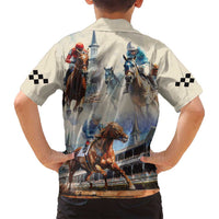 Kentucky Horse Racing Family Matching Off Shoulder Maxi Dress and Hawaiian Shirt For The Roses