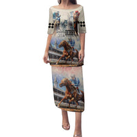 Kentucky Horse Racing Family Matching Puletasi and Hawaiian Shirt For The Roses