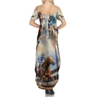 Kentucky Horse Racing Family Matching Summer Maxi Dress and Hawaiian Shirt For The Roses