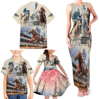 Kentucky Horse Racing Family Matching Tank Maxi Dress and Hawaiian Shirt For The Roses