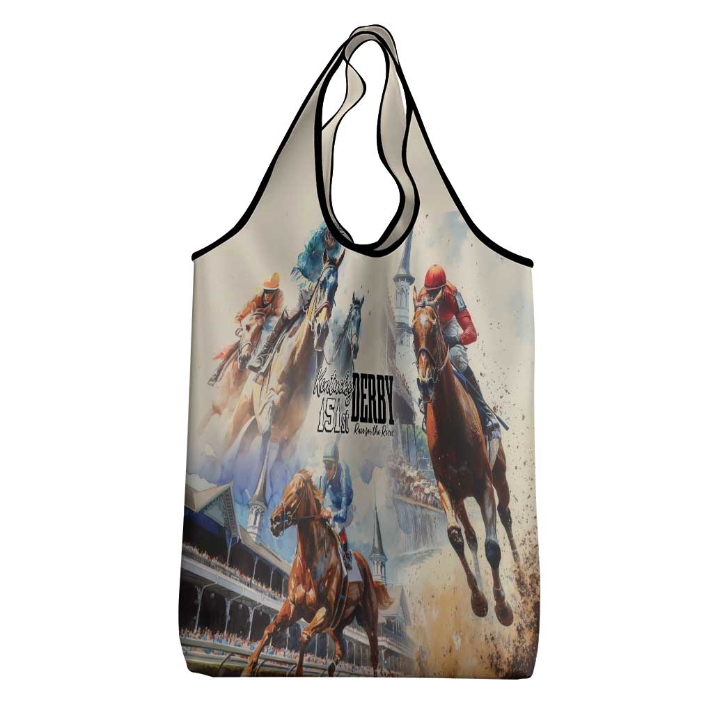 Kentucky Horse Racing Grocery Bag For The Roses