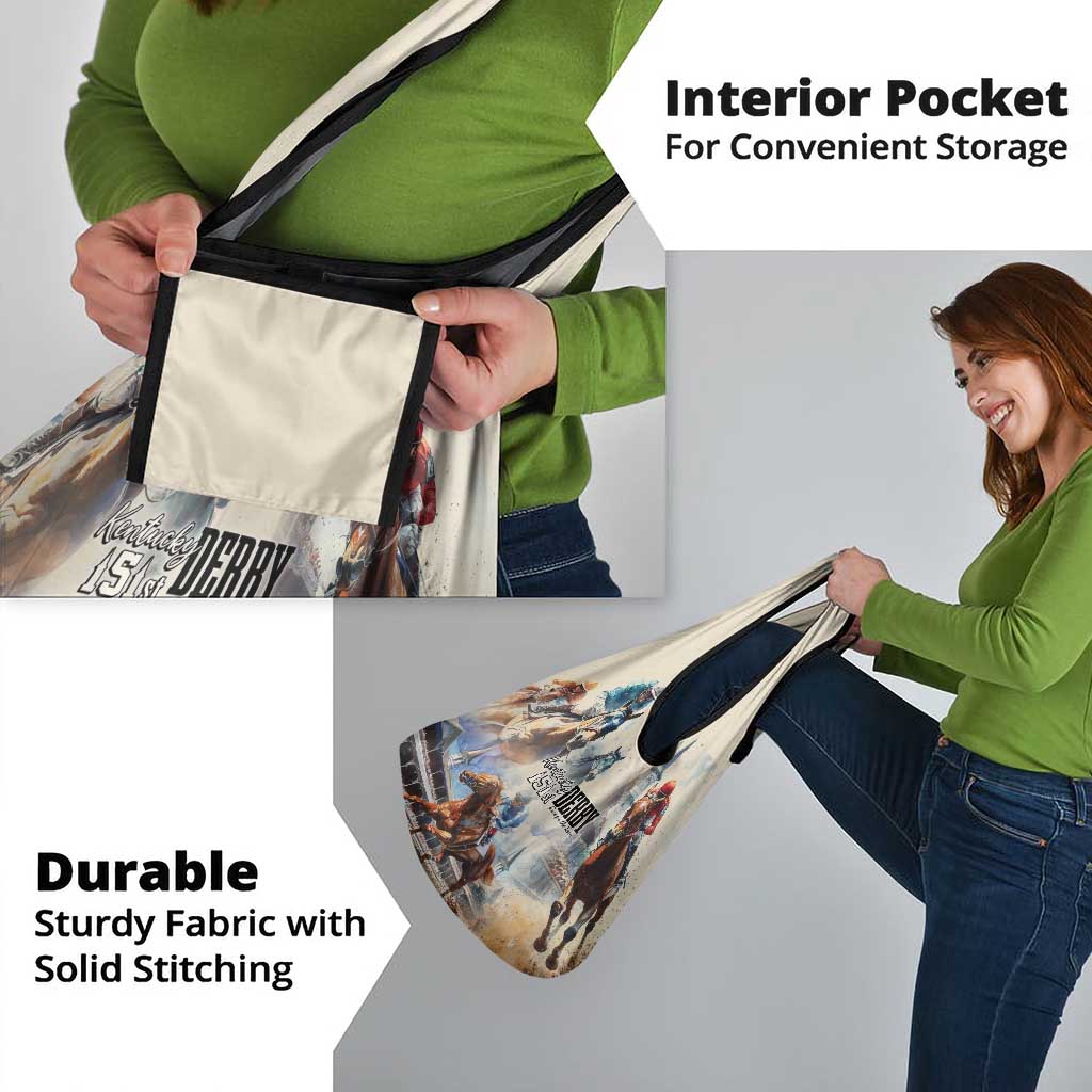 Kentucky Horse Racing Grocery Bag For The Roses