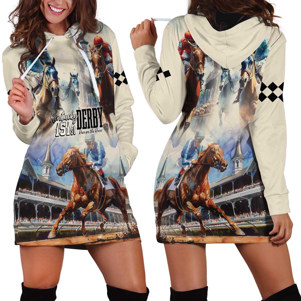 Kentucky Horse Racing Hoodie Dress For The Roses