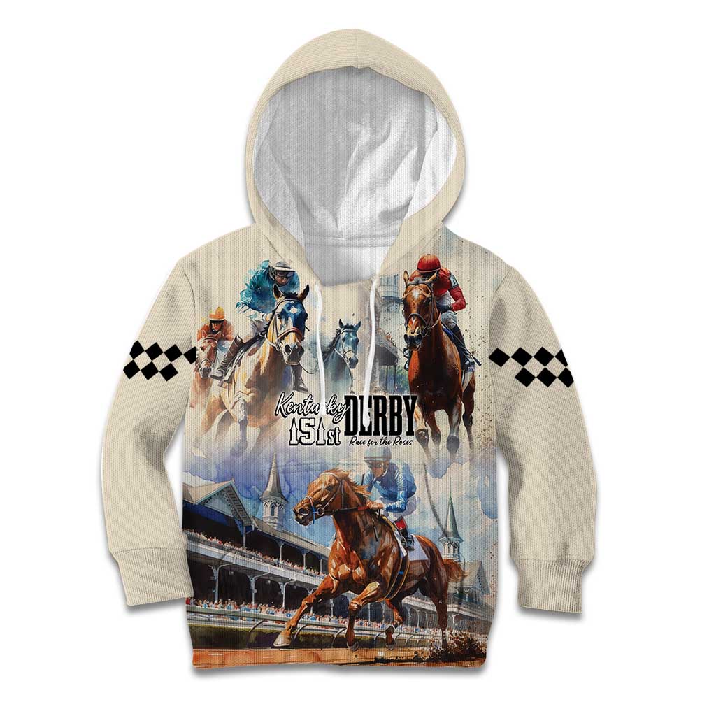 Kentucky Horse Racing Kid Hoodie For The Roses