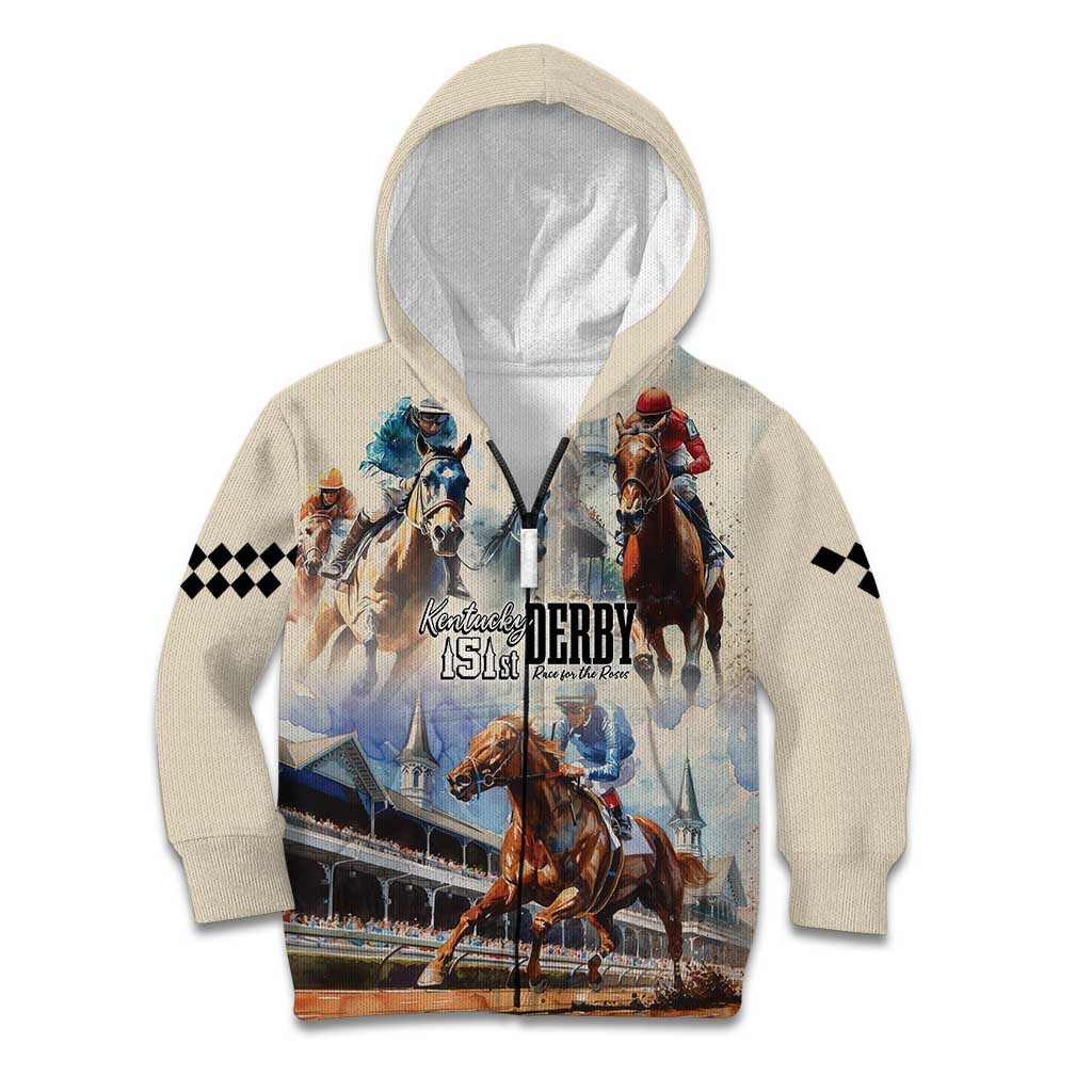 Kentucky Horse Racing Kid Hoodie For The Roses