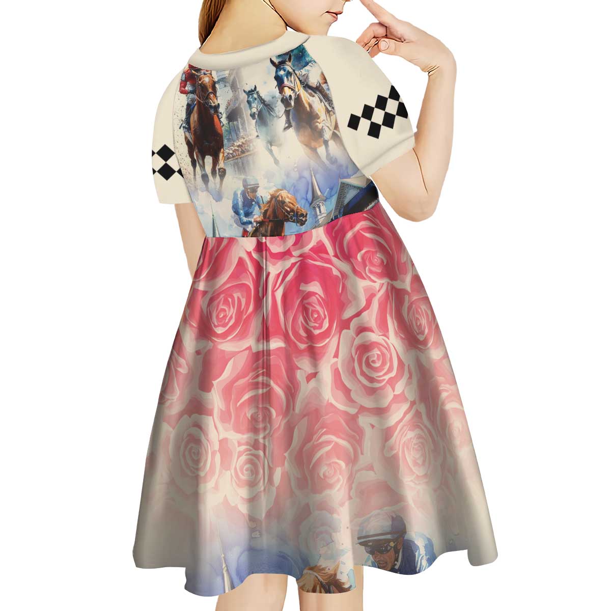 Kentucky Horse Racing Kid Short Sleeve Dress For The Roses