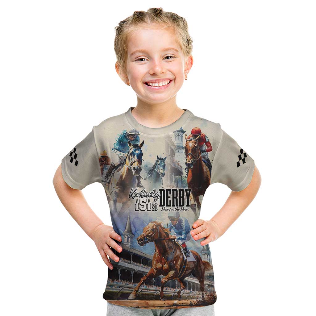 Kentucky Horse Racing Kid T Shirt For The Roses