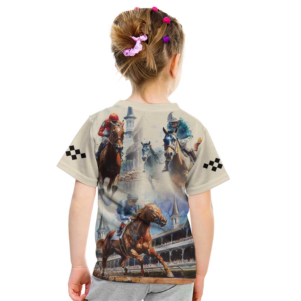 Kentucky Horse Racing Kid T Shirt For The Roses