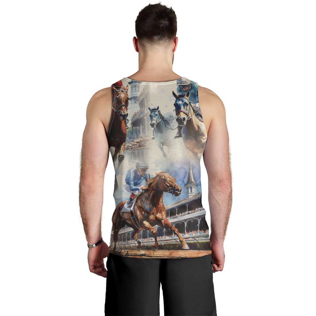 Kentucky Horse Racing Men Tank Top For The Roses