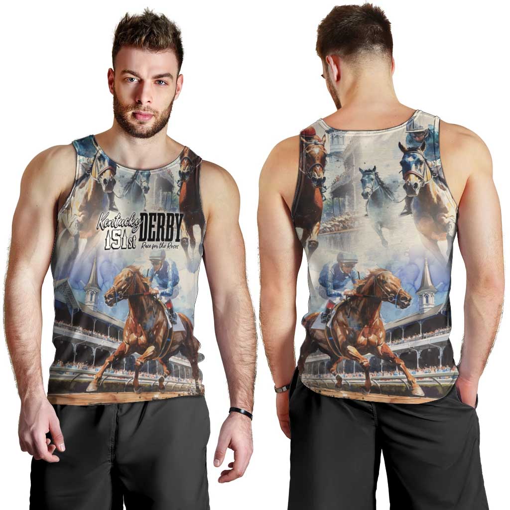 Kentucky Horse Racing Men Tank Top For The Roses