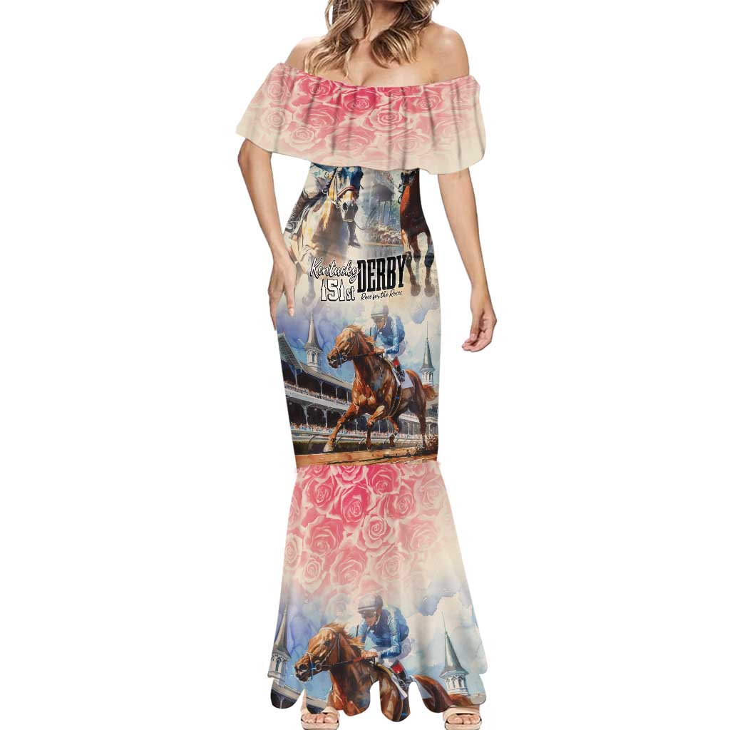 Kentucky Horse Racing Mermaid Dress For The Roses