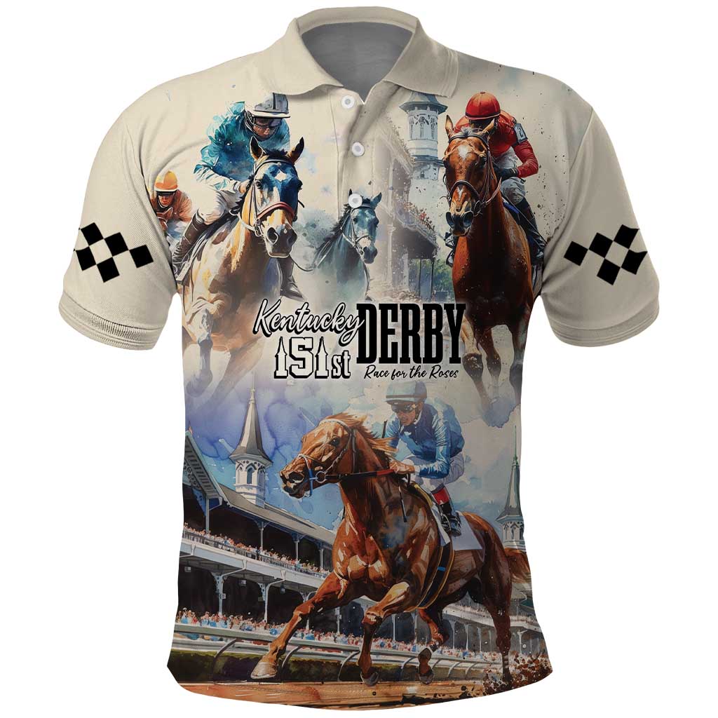 Kentucky Horse Racing Polo Shirt For The Roses