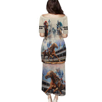 Kentucky Horse Racing Puletasi For The Roses