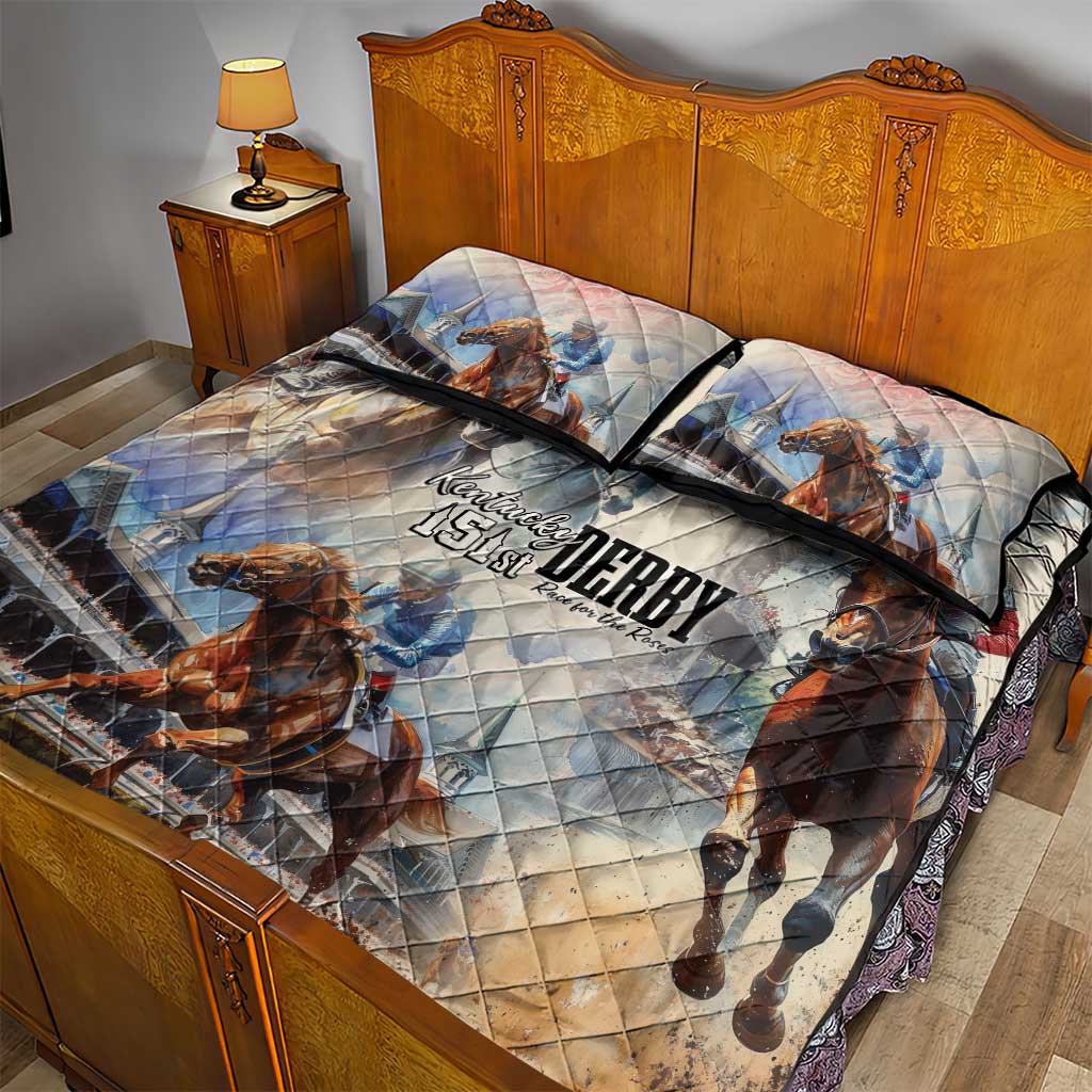 Kentucky Horse Racing Quilt Bed Set For The Roses