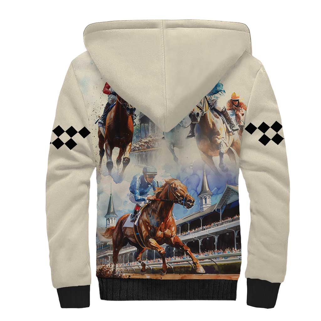 Kentucky Horse Racing Sherpa Hoodie For The Roses