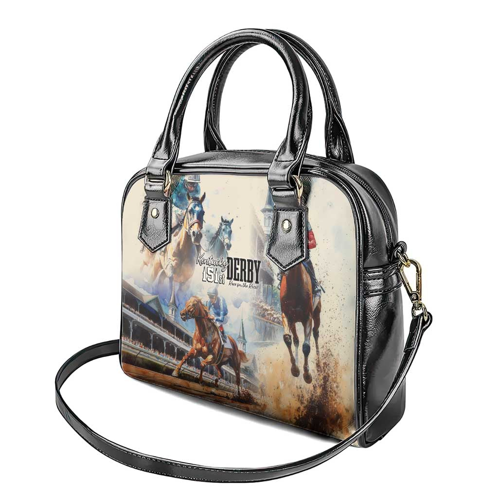 Kentucky Horse Racing Shoulder Handbag For The Roses