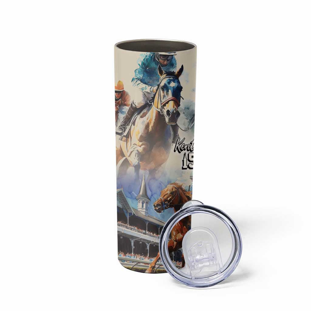 Kentucky Horse Racing Skinny Tumbler For The Roses