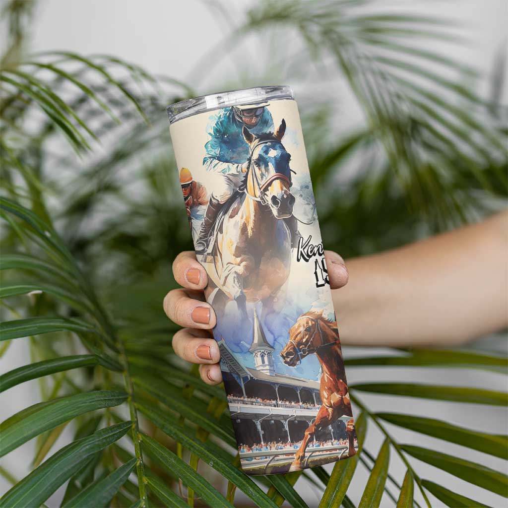 Kentucky Horse Racing Skinny Tumbler For The Roses