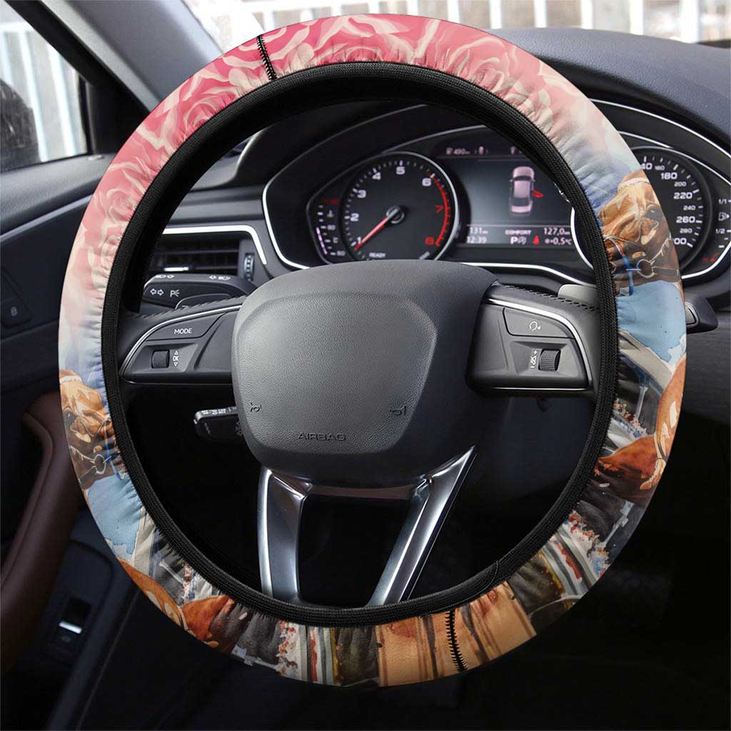 Kentucky Horse Racing Steering Wheel Cover For The Roses