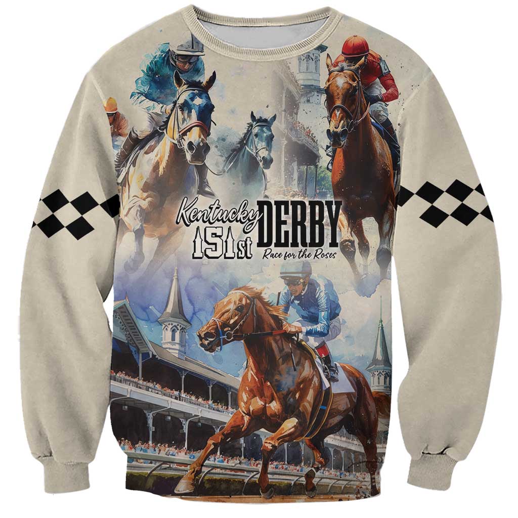 Kentucky Horse Racing Sweatshirt For The Roses
