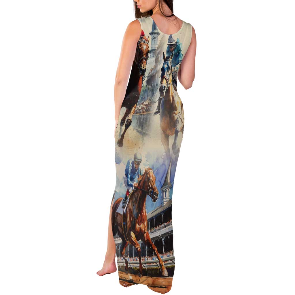 Kentucky Horse Racing Tank Maxi Dress For The Roses