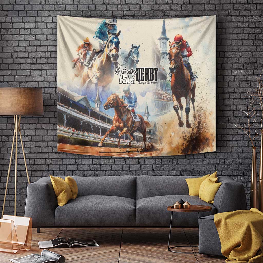 Kentucky Horse Racing Tapestry For The Roses