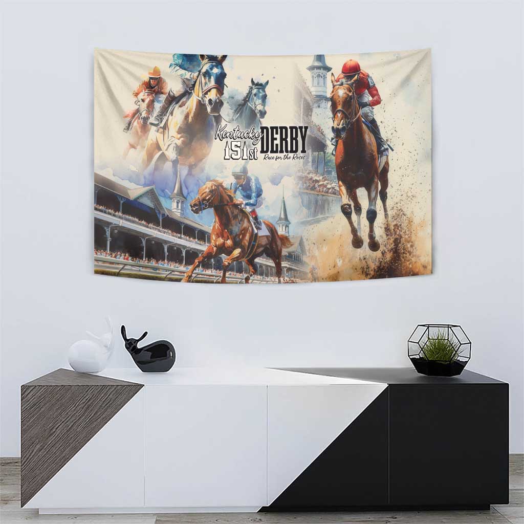 Kentucky Horse Racing Tapestry For The Roses