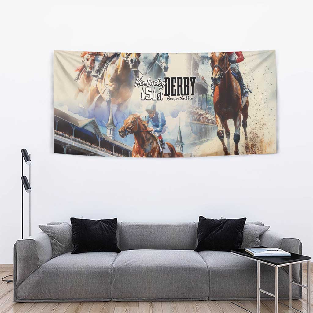 Kentucky Horse Racing Tapestry For The Roses