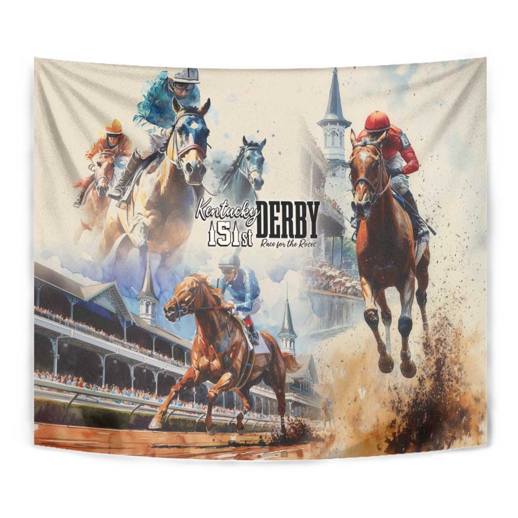 Kentucky Horse Racing Tapestry For The Roses