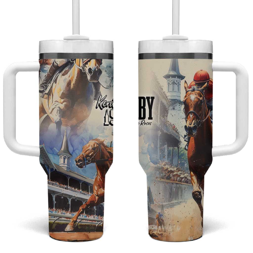 Kentucky Horse Racing Tumbler With Handle For The Roses