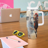 Kentucky Horse Racing Tumbler With Handle For The Roses